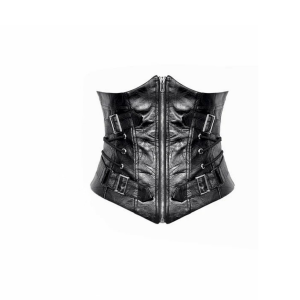Punk metal decor waist corset