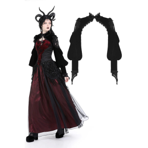 Gothic escape princess rose sexy shoulder velvet shrug