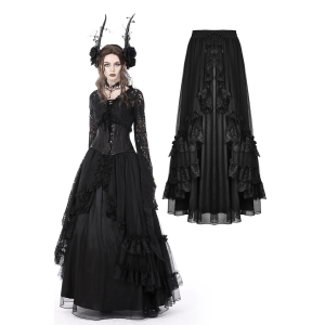 Gothic vintage court maxi skirt 