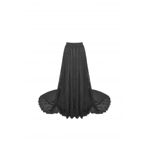 Gothic court frilly tail length skirt