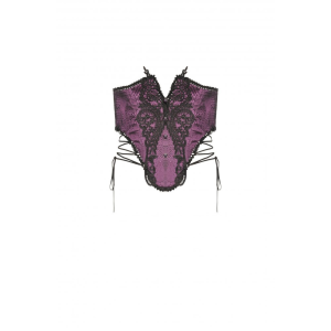 Gothic purple luxe court sexy hollow corset