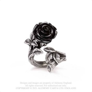 PIERŚCIONEK-WILD BLACK ROSE