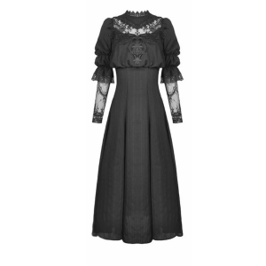Gothic cutout sexy lace angel wings bust maxi dress