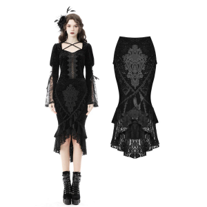 Gothic classics jacquard tail skirt