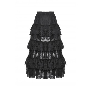 Gothic princess rose layered tulle cake skirt