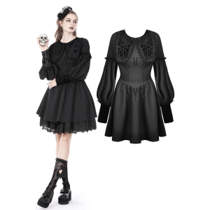 Coffin collar gothic doll dress